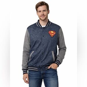 🔴 NWT! DC Comics Superman Varsity Jacket